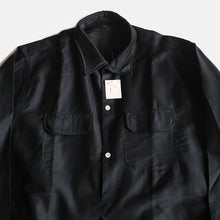 Load image into Gallery viewer, N.O.S 1930's~ FRENCH WORK BLACK MOLESKIN SHIRT (LARGE)