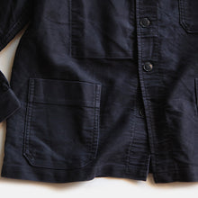 Load image into Gallery viewer, One Wash 1950's French Work Black Moleskin Jacket (Large 50-52)