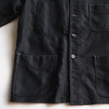 Load image into Gallery viewer, 1940's "Adlphe Lafont" Black Moleskin Work Jacket (Large)