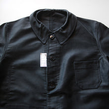 Load image into Gallery viewer, N.O.S 1950's FRENCH WORK BLACK MOLESKIN JACKET (52 LARGE)