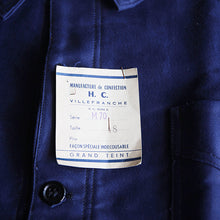 Load image into Gallery viewer, N.O.S ~1940's FRENCH WORK BLUE MOLESKIN JACKET WITH V-POCKET (48 MEDIUM)