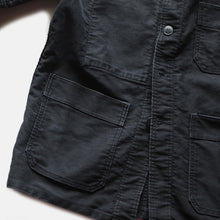 Load image into Gallery viewer, 1960's "ADOLPHE LAFONT" BLACK MOLESKIN WORK JACKET (MEDIUM) MINT CONDITION