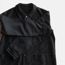 Load image into Gallery viewer, 1940's "Adlphe Lafont" Black Moleskin Work Jacket (Large)