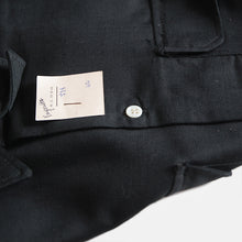 Load image into Gallery viewer, N.O.S 1930's~ FRENCH WORK BLACK MOLESKIN SHIRT (LARGE)