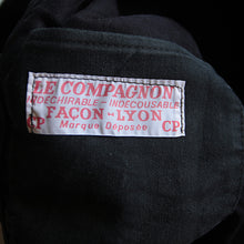 Load image into Gallery viewer, One Wash 1950's French Work Black Moleskin Jacket (Large 50-52)