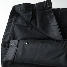 Load image into Gallery viewer, N.O.S 1950's "LE MONT SAINT MICHEL" BLACK MOLESKIN TROUSER (W36 L30)