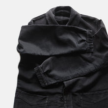 Load image into Gallery viewer, 1940's FRENCH WORK BLACK MOLESKIN JACKET WITH V-POCKET (MEDIUM)