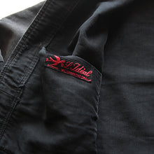 画像をギャラリービューアに読み込む, 1940's FRENCH WORK BLACK MOLESKIN PATCHWORK JACKET WITH V-POCKET (MEDIUM)