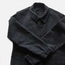 Load image into Gallery viewer, 1960's "ADOLPHE LAFONT" BLACK MOLESKIN WORK JACKET (MEDIUM) MINT CONDITION