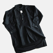 Load image into Gallery viewer, N.O.S 1930's~ FRENCH WORK BLACK MOLESKIN SHIRT (LARGE)