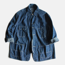Load image into Gallery viewer, 1940's "FULL CAP" DENIM WORK CHORE JACKET (44 LARGE)