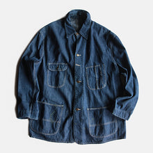 Load image into Gallery viewer, 1940's "FULL CAP" DENIM WORK CHORE JACKET (44 LARGE)