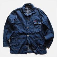 Load image into Gallery viewer, 1960's "BIG SMITH" THREE POCKET DENIM CHORE JACKET (38 MEDIUM) MINT CONDITION