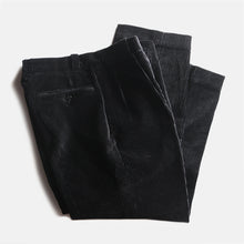 Load image into Gallery viewer, NEAR D.S 1950's FRENCH BLACK CORDUROY WORK SLACKS (W33 L27)