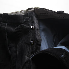 Load image into Gallery viewer, NEAR D.S 1950's FRENCH BLACK CORDUROY WORK SLACKS (W33 L27)