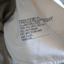 Load image into Gallery viewer, 1950's "U.S.ARMY" CHINO TROUSER (W31×L31)