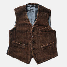 Load image into Gallery viewer, 1930's~ FRENCH HUNTING CORDUROY VEST (MEDIUM)