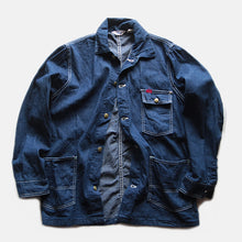 Load image into Gallery viewer, 1960's "BIG SMITH" THREE POCKET DENIM CHORE JACKET (38 MEDIUM) MINT CONDITION