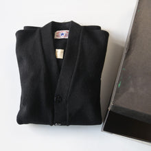 画像をギャラリービューアに読み込む, N.O.S ~1950's "STARLING" BLACK WOOL CARDIGAN WITH BOX (42 LARGE)