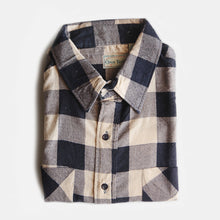 Load image into Gallery viewer, N.O.S 1980's "OPEN TRAILS" BLOCK CHECK COTTON BOX SHIRT (X-LARGE)