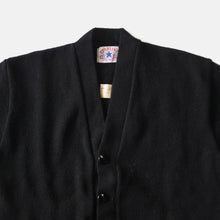 画像をギャラリービューアに読み込む, N.O.S ~1950's "STARLING" BLACK WOOL CARDIGAN WITH BOX (42 LARGE)