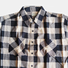 Load image into Gallery viewer, N.O.S 1980's "OPEN TRAILS" BLOCK CHECK COTTON BOX SHIRT (X-LARGE)