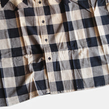Load image into Gallery viewer, N.O.S 1980's "OPEN TRAILS" BLOCK CHECK COTTON BOX SHIRT (X-LARGE)