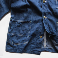 Load image into Gallery viewer, 1960's "BIG SMITH" THREE POCKET DENIM CHORE JACKET (38 MEDIUM) MINT CONDITION