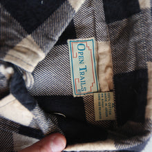 Load image into Gallery viewer, N.O.S 1980's "OPEN TRAILS" BLOCK CHECK COTTON BOX SHIRT (X-LARGE)