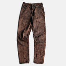 Load image into Gallery viewer, 1990's "VAN MARINUS" BROWN DENIM SLIM TAPARED PANTS (W30 L33)