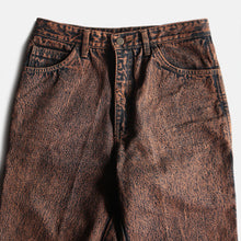 Load image into Gallery viewer, 1990's "VAN MARINUS" BROWN DENIM SLIM TAPARED PANTS (W30 L33)