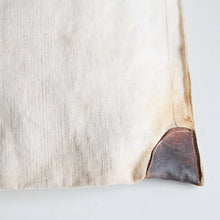 画像をギャラリービューアに読み込む, 1930's FRENCH CANVAS COTTON BAG WITH LEATHER STRAP