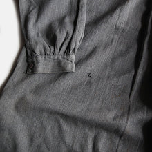 Load image into Gallery viewer, 1920's~ FRENCH WORK BLACK CHAMBRAY BIAUDE (LARGE)