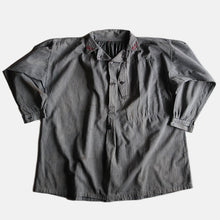 Load image into Gallery viewer, 1920's~ FRENCH WORK BLACK CHAMBRAY BIAUDE (LARGE)