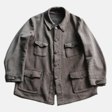Load image into Gallery viewer, 1930's FRENCH WORK HUNTING PIQUE JACKET (LARGE)
