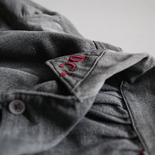 Load image into Gallery viewer, 1920's~ FRENCH WORK BLACK CHAMBRAY BIAUDE (LARGE)
