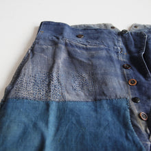 Load image into Gallery viewer, 1920's~ "FRENCH NAVY" INDIGO LINEN PATCH WORK TROUSER (W33)