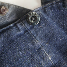Load image into Gallery viewer, 1920's~ "FRENCH NAVY" INDIGO LINEN PATCH WORK TROUSER (W33)
