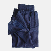 Load image into Gallery viewer, N.O.S 1920's~ "FRENCH NAVY" INDIGO LINEN MILITARY TROUSER (W36)
