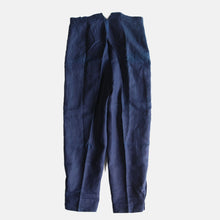 Load image into Gallery viewer, N.O.S 1920's~ "FRENCH NAVY" INDIGO LINEN MILITARY TROUSER (W36)