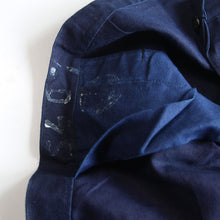 Load image into Gallery viewer, N.O.S 1920's~ "FRENCH NAVY" INDIGO LINEN MILITARY TROUSER (W36)