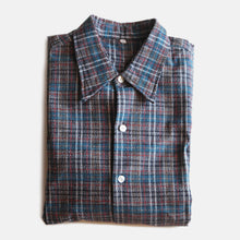 Load image into Gallery viewer, N.O.S 1950's FRENCH FARMER FLANNEL GRANDPA SHIRT (LARGE)