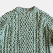 画像をギャラリービューアに読み込む, OLD IRELAND WOOL FISHERMAN SWEATER (MEDIUM)