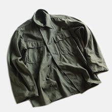 Load image into Gallery viewer, N.O.S 1950's "U.S.ARMY" COTTON SATEEN SHIRT OG-107 (SMALL)