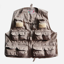 画像をギャラリービューアに読み込む, MADE IN U.S.A 1960's COTTON FISHING VEST (MEDIUM)