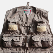 画像をギャラリービューアに読み込む, MADE IN U.S.A 1960's COTTON FISHING VEST (MEDIUM)