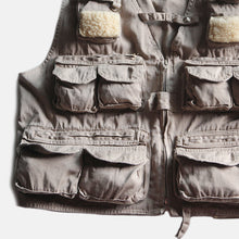 画像をギャラリービューアに読み込む, MADE IN U.S.A 1960's COTTON FISHING VEST (MEDIUM)