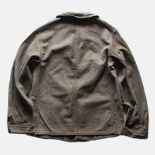 画像をギャラリービューアに読み込む, 1940's FRENCH WORK REAL FADED METIS JACKET WITH V-POCKET (MEDIUM)