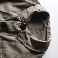画像をギャラリービューアに読み込む, 1940's FRENCH WORK REAL FADED METIS JACKET WITH V-POCKET (MEDIUM)