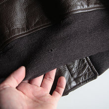 Load image into Gallery viewer, 1970's~ "U.S.N" G-1 FLIGHT LEATHER JACKET (MEDIUM) NEAR DEADSTOCK